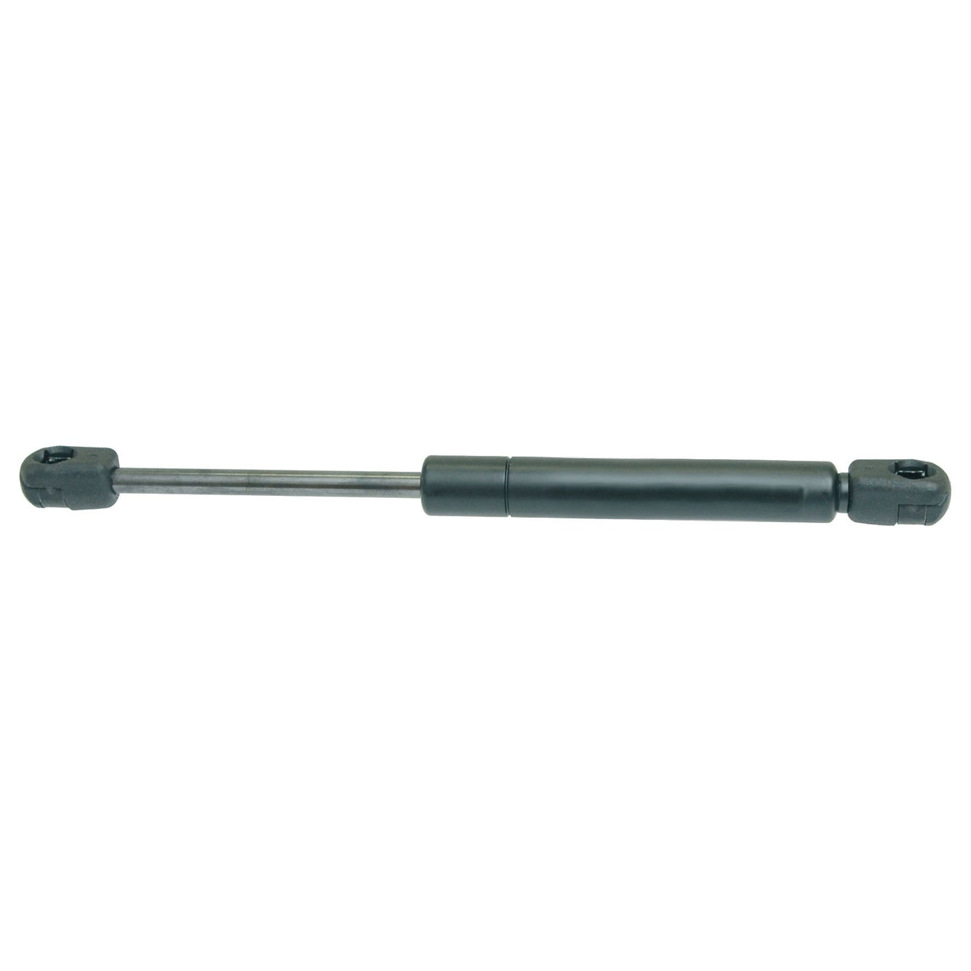 A Sparex Gas Strut with a total length of 255mm (S.19438), featuring a cylindrical body, extended piston rod, and ball socket joints at both ends.