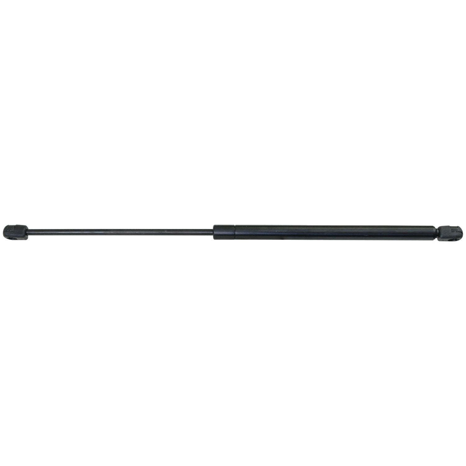 The Sparex Gas Strut, model S.19444, is a 520mm black hydraulic gas spring equipped with mounting brackets on both ends, featuring a durable cylinder OD and optimized for consistent pressure.