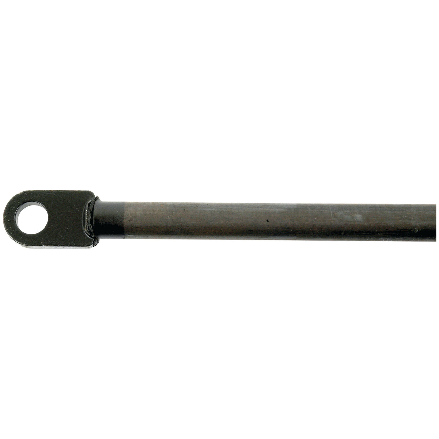 Sparex Gas Strut, with a total length of 600mm and a circular hole at one end, is designed to withstand a pressure of 200N. (Product Code: S.19449)