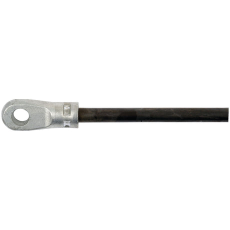 The Sparex Gas Strut (S.19450), measuring a total length of 500mm, features a metal rod with a cylindrical body and a flat, rounded end equipped with precision-engineered end fittings that include a hole.