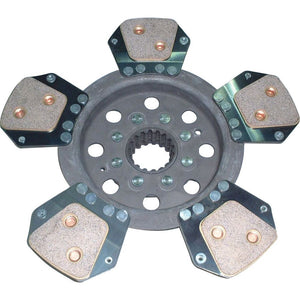 The Sparex Clutch Plate - S.19567 is a high-performance Cerametallic clutch disc featuring a five-pad design, 305mm metal construction, friction plates, and a central spline fitting, making it perfect for Case IH vehicles.