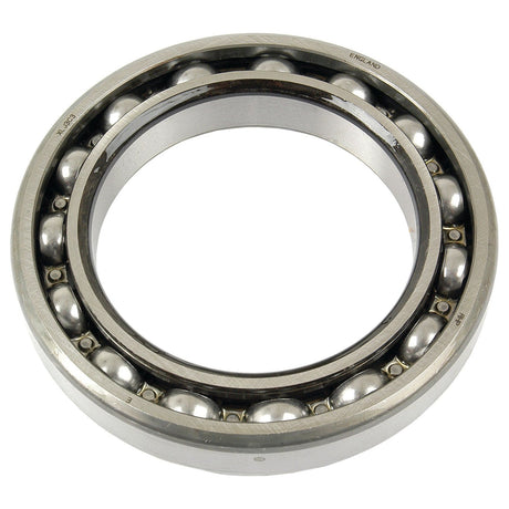 A metallic ball bearing arranged with smooth, spherical balls in a circular formation within a ring-shaped housing, resembling the Release P.T.O Bearing Replacement for David Brown - S.19642 by Sparex found in Case IH tractors and David Brown clutch release bearing assemblies.