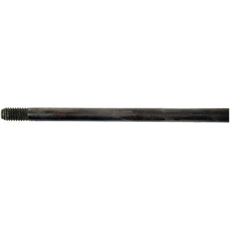 A close-up of a Sparex Gas Strut, Total length: 230mm - S.19795, with a threaded end on the left side. The gas strut is dark in color and appears to have a smooth surface.