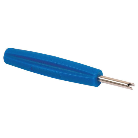 A blue seam ripper with a plastic handle and a metal blade, reminiscent of precision tools like the Sparex Tyre Valve Removal Tool (Sparex Part No.S.19824).