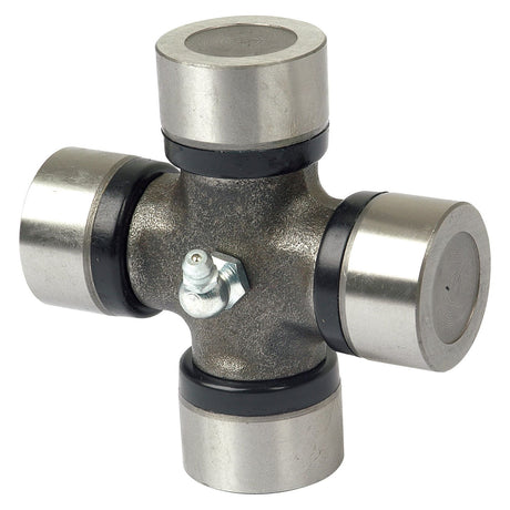 The Sparex Universal Joint - 1 1/8'' x 2 5/8'' (Standard Duty), part number S.2001400, features four cylindrical bearings and a grease fitting in the center.