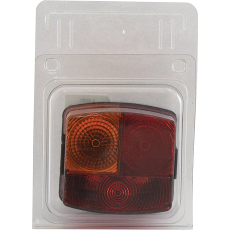 The Sparex Rear Combination Light (Halogen), model S.20051, for the left-hand side, featuring brake, tail, and indicator functions with amber and red lenses, is packaged in a clear plastic blister pack. Suitable for 12/24V systems.