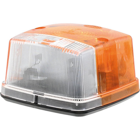 A rectangular Sparex Rear Combination Light featuring a halogen bulb, an amber/clear lens, and designed for both right-hand and left-hand positions, suitable for 12/24V systems, resting on a black base.