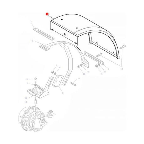 Massey Ferguson - Fender Skin 470mm - 3619229M3 - 3619229M4 - Farming Parts