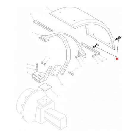 Massey Ferguson - Fender Skin Bolt - 390809X1 - Farming Parts