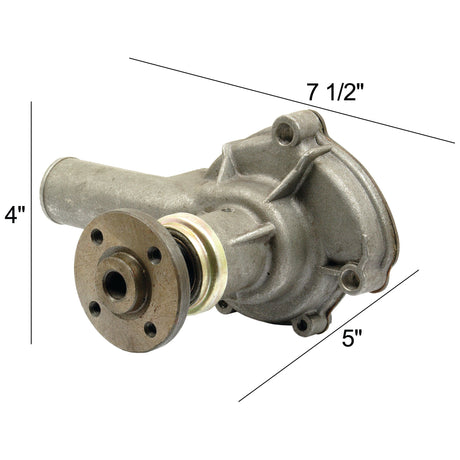 The Sparex Water Pump Assembly (Sparex Part No.S.20394) is a metal mechanical part that measures 7.5 inches in length, 4 inches in width, and 5 inches in depth. It features a cylindrical body with a flat mounting surface and is compatible with Bolens G152 models. This component ensures durability and precision engineering for various applications.