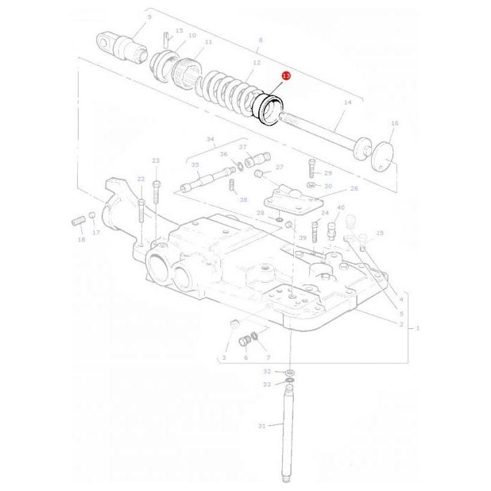 Massey Ferguson - Seat Draft Control - 886351M2 - Farming Parts