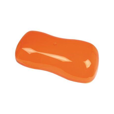 An orange, rectangular gel-filled seat cushion with slightly curved edges pairs perfectly with the Sparex Replacement Lens (Sparex Part No. S.20526), made of durable polycarbonate.