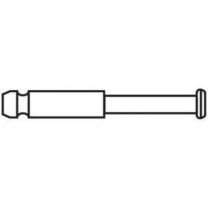 A black and white line drawing of the PIN-SUPERIOR D/D HITCH (Sparex Part No. S.2054) by Sparex, featuring a rounded head and circular end, perfect as a replacement pin.