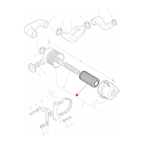 Massey Ferguson - Filter Air Outer - 3901464M2 - Farming Parts