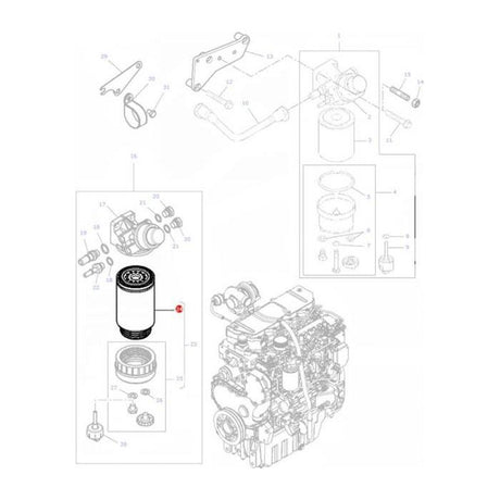 Massey Ferguson - Fuel Filter - 4226708M1 - Farming Parts