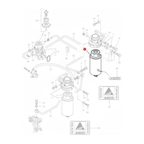 Massey Ferguson - Fuel  Filter - V836862600 - Farming Parts