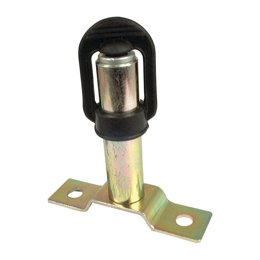 Introducing the Beacon Bracket (RH & LH) - S.20618 by Sparex, a metal attachment bracket equipped with a cylindrical rod, a U-shaped black plastic handle, and a rubber end cap for secure grip.