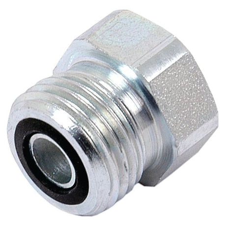 The Sparex Hydraulic ORFS Blanking Plug (Sparex Part No. S.20864) is a 11/16'' UNF fitting with a hexagonal nut, threaded end, and a rubber O-ring for sealing, making it an excellent match for a 3/8'' hose and featuring Tube End ORFS compatibility.