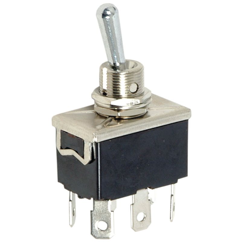 Here's a metallic toggle switch from Sparex, specifically the Sparex Toggle Switch (On/On) with Part No. S.20968, featuring three spade terminals at the bottom and a toggle lever on top.