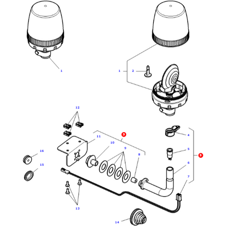 Massey Ferguson - Beacon Bracket - 4353742M93 - Farming Parts