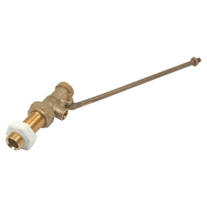 A brass mechanical component featuring a 1/2'' BSP threaded fitting and a 2'' extended lever arm, the Sparex Ball Valve (Sparex Part No. S.21283) ensures precision and durability.