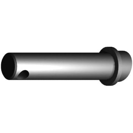 The Sparex Loader Tine - Straight 850mm, (Star) - S.21514 is a cylindrical metal pin with a small hole near one end and a flange on the opposite end, perfect for precision pin fitting.