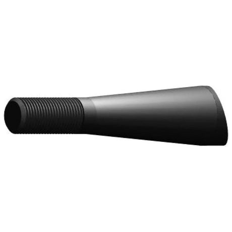 Image shows a black, tapered plastic rod with threading on one end, designed for maximum torque 500Nm. The product is the Loader Tine - Curved 680mm by Sparex, featuring an M22 x 1.50 (H - fluted) thread size (S.21515).