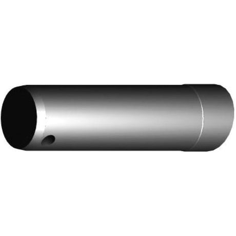 The Sparex Loader Tine - Straight 1,100mm (Star) - S.21521 is designed with a cylindrical metal tube that features a small hole near one end and a slightly thicker section on the opposite end, ensuring maximum compatibility with varying tine diameters.