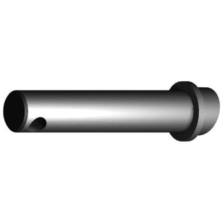 Product: Loader Tine - Straight 1,200mm, (Star) - S.21523 by Sparex. Cylindrical metal pin with a hole near one end and a flared section at the opposite end, featuring a maximum tine diameter of 35mm. Isolated on a white background.