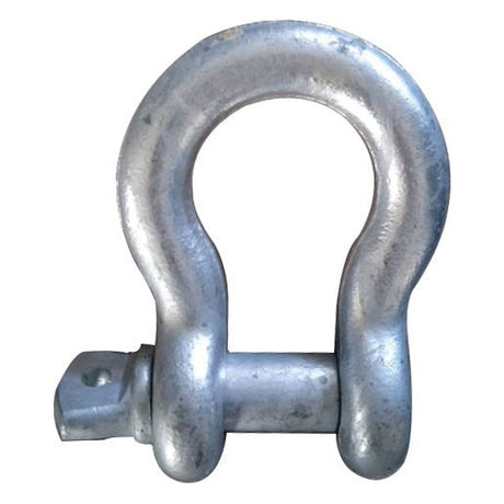 The Bow Shackle by Sparex, rated at 2T (4400 lbs) and identified by Sparex Part No. S.21560, is a silver 13mm screw pin bow shackle made of mild steel. It features a rounded loop and threaded pin, offering secure connections for chains or ropes to ensure a safe working load.