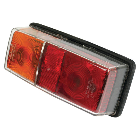 Introducing the Sparex Rear Combination Light (Halogen), model S.21851, a 12V rectangular unit featuring two red circular lights and one orange circular light for brake, tail, and indicator functions, ideal for Truck-Lite applications.