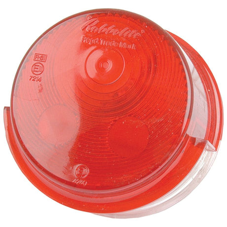 Close-up view of a round red and clear polycarbonate reflector with the brand name "Sparex" visible on the surface, labeled as Replacement Lens, Fits: S.21854 | Sparex Part No.S.21856.