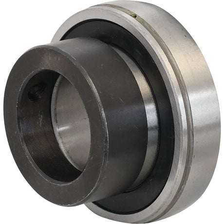 Close-up image of the Sparex Bearing Series SA207G⌀35mm Agripak - S.22073, featuring an external metal housing and internal moving parts in a 35mm x 72mm bearing.