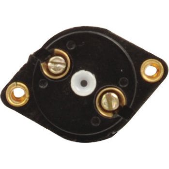 Close-up view of the Sparex Ignition Switch & Key (Agripak 1 pc.), featuring a black circular body with two metal screws and a white central hole, designated as Sparex Part No.S.22482.