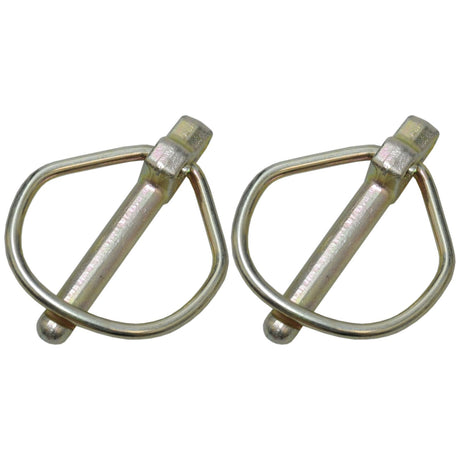 Secure your Agripak equipment with the Rűbig Safety Linch Pins from Sparex, featuring two pins with looped ends (Pin Ø7.5mm x 44mm), Part No. S.22536.