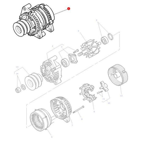 Massey Ferguson - Alternator 120amp - 3788017M92 - Farming Parts