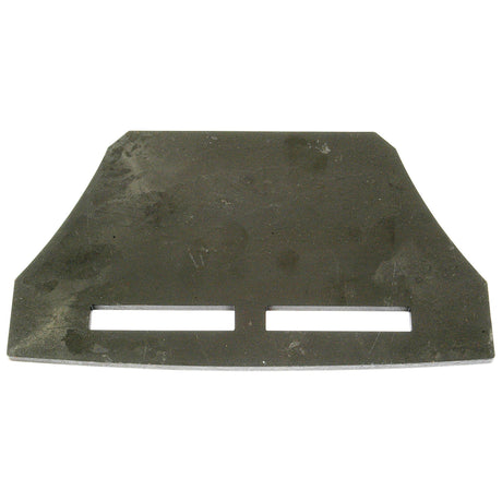 A rectangular piece of metal, known as the Sparex Scraper Plate replacement for Sumo, featuring two rectangular slots near the bottom. The top corners are slightly angled. This part is identified by Sparex Part No. S.22790 and fits as SW651.