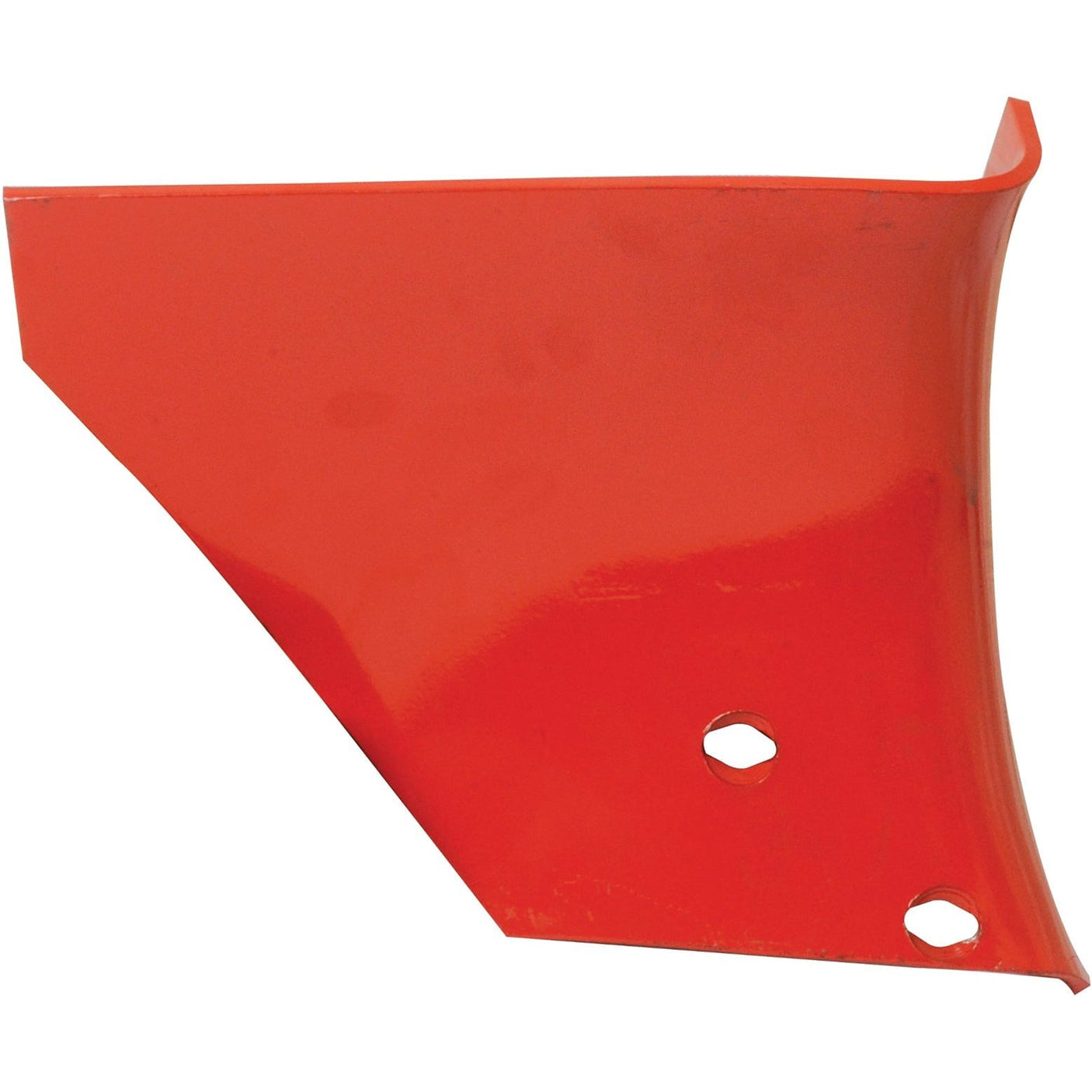 A red metal replacement part with two holes, likely used for agricultural machinery or heavy equipment, is the Sparex Skim Mouldboard - RH, compatible as 04023103D and carries the Sparex Part No. S.22823.