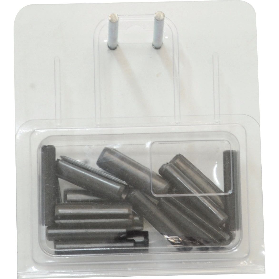 A plastic package containing multiple black cylindrical metal rods, marketed as the Fixing Kit 10 pcs Agripak Replacement for Howard by Sparex (Sparex Part No. S.22936). Two metal posts protrude from the top of the package, ready for immediate agripak replacement.