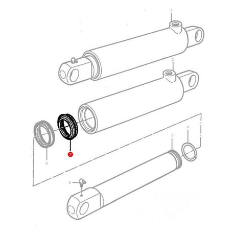 Massey Ferguson - Lift Cylinder Seal - 1606588M1 - Farming Parts