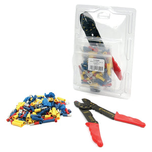Pre Insulated Terminal Kit with Crimp Tool, Standard Grip Assorted (Agripak 160 pcs.)
 - S.23420 - Farming Parts