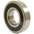 A close-up image of a Sparex Deep Groove Ball Bearing (63102RSC3) - S.23436, featuring a smooth metallic outer body and a circular inner ring, akin to the specifications of the 63102RSC3 Metric Bearing.