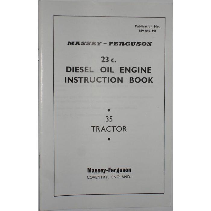23C Engine Operators Manual - 819050M1 - Massey Tractor Parts