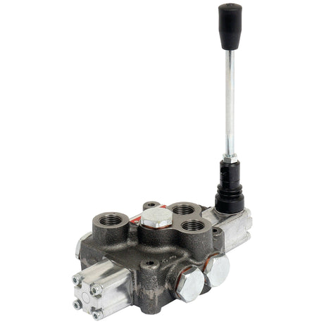 Introducing the Sparex Hydraulic Monoblock Valve 1/2'' BSP Ports 1 Bank (60 L/min Flow Rate) featuring an adjustable lever handle and single acting spools, also known as Sparex Part No. S.24455.