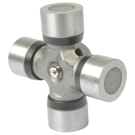 The Sparex Universal Joint - 39.5 x 115.8mm (Standard Duty), identified by Sparex Part No.S.2457, is a metallic component with four cylindrical connections and a central pivot, used in mechanical applications to transmit rotational power.