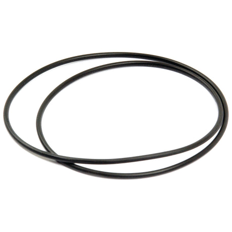 Two black rubber O' Rings (Sparex Part No. S.24654) overlapping each other against a white background, reminiscent of classic John Deere engineering.