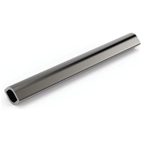 A sleek, cylindrical Sparex PTO Tube - Lemon Profile (S.24703) with a reflective surface lies horizontally against a white background, its 1-meter length featuring slightly rounded ends.