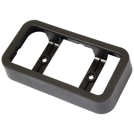 Introducing the Interior Light Mounting Kit by Sparex (Part No. S.24891), a black rectangular plastic frame featuring two hollow openings and mounting holes on its inner edges, perfect for ECCO Britax applications.