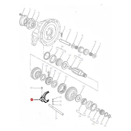 Massey Ferguson - Transmission Fork - 3383131M1 - Farming Parts