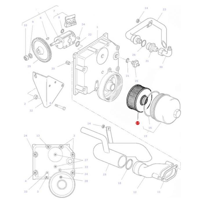 Massey Ferguson - Hydraulic Filter - 3790002M1 - Farming Parts